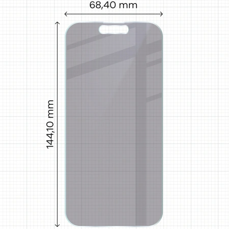 Prywatyzujące szkło hybrydowe Bizon Glass Mule Shadow do iPhone 14 Pro, matowe