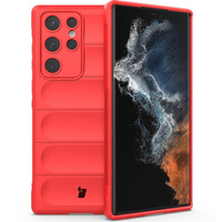 Pancerne etui Bizon Case Tur do Galaxy S22 Ultra, czerwone