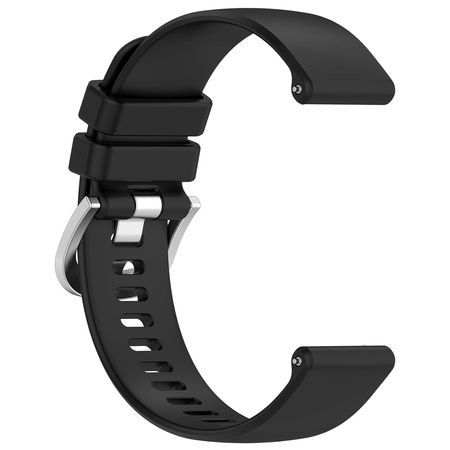 Pasek silikonowy do smartwatcha, Bizon Strap Watch Silicone Pro T, Quick Release 20 mm, czarny
