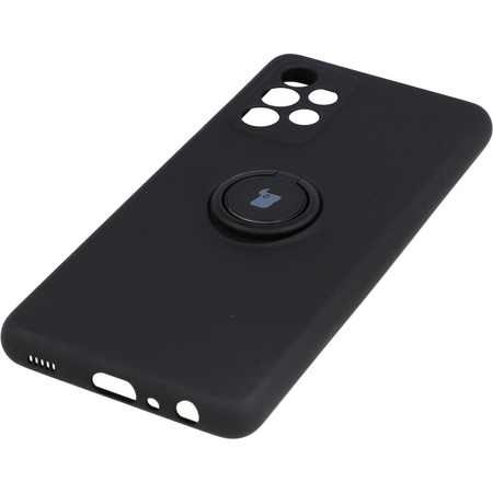 Etui Bizon Case Silicone Ring do Galaxy A52s 5G, A52 5G, A52 4G, czarne