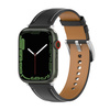 Skórzany pasek Bizon Strap Watch Casual do Apple Watch 44/45/46/49 mm, czarny