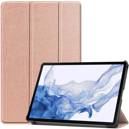 Etui Bizon Case Tab Croc do Samsung Galaxy Tab S8 / S7, różowozłote