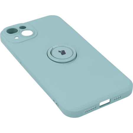 Etui Bizon Case Silicone Ring Sq do iPhone 14 Plus, turkusowe