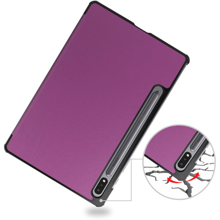 Etui Bizon Case Tab Croc do Samsung Galaxy Tab S8 / S7, ciemnofioletowe