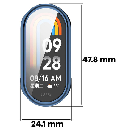 Etui z osłoną ekranu Bizon Case Watch Felipe do Xiaomi Smart Band 10, niebieskie