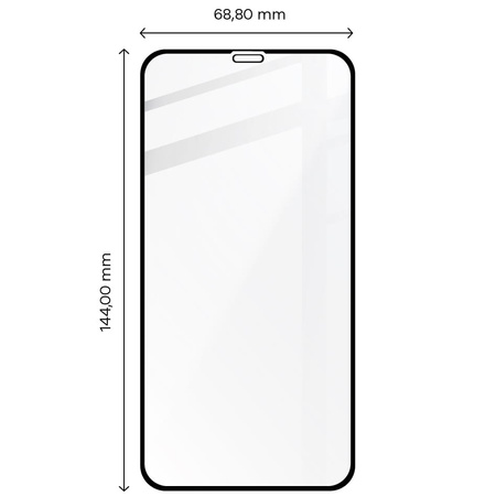 Szkło hartowane Bizon Glass Edge CF - 2 sztuki + ochrona na obiektyw, iPhone 11, czarne