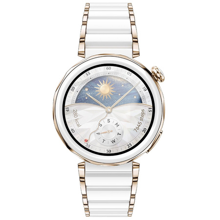 Szkło hybrydowe Bizon Glass Watch Edge Hybrid dla Huawei Watch GT 5 Pro 42 mm, czarne