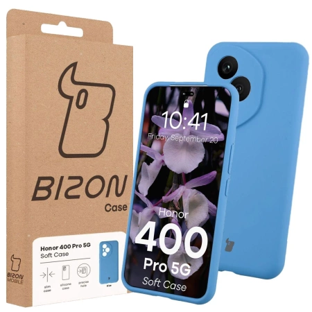 Silikonowe etui Bizon Soft Case do Honor 400 Pro, niebieskie
