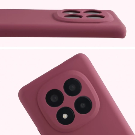 Silikonowe etui Bizon Soft Case do Xiaomi Redmi Note 14 Pro Plus 5G, ciemnofioletowe