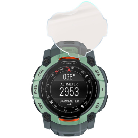 Folia matowa Bizon Glass Watch Film Sun Duo do Garmin Instinct 3 50 mm, 2 sztuki