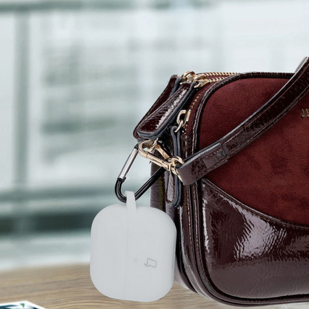 Silikonowe etui z karabińczykiem Bizon Case Headphone Silicone do Galaxy Buds 3/3 Pro/3 FE, białe