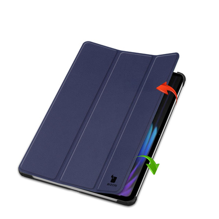 Etui z klapką Bizon Case Tab Croc do Xiaomi Pad 7 / 7 Pro, granatowe