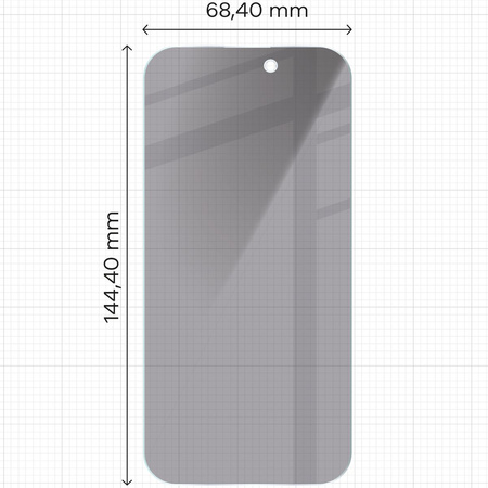 Prywatyzujące szkło hartowane Bizon Glass Clear Shadow do iPhone 14 Pro, przyciemniane