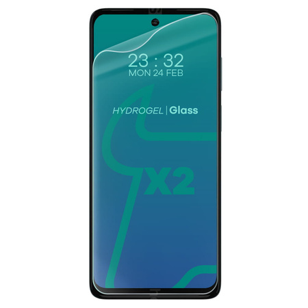 Folia hydrożelowa na ekran Bizon Glass Hydrogel, Moto G62 5G, 2 sztuki