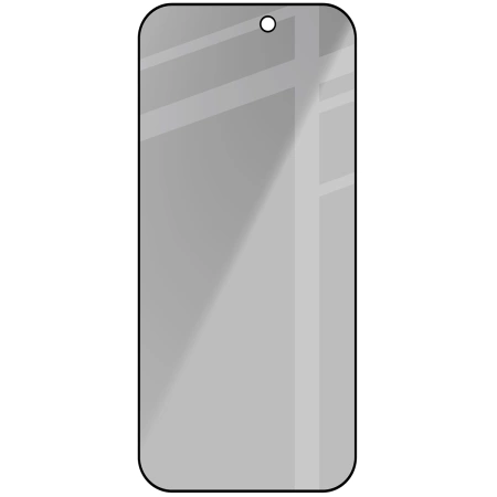 Prywatyzujące szkło hartowane Bizon Glass Edge Shadow do iPhone Air, przyciemniane z czarną ramką