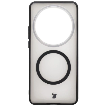 Etui z pierścieniem magnetycznym Bizon Case MatteO do Xiaomi 15 Ultra, przydymione-czarne