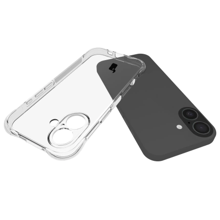 Elastyczne etui + 2x szkło hartowane Bizon Case Clear Pack do iPhone 17