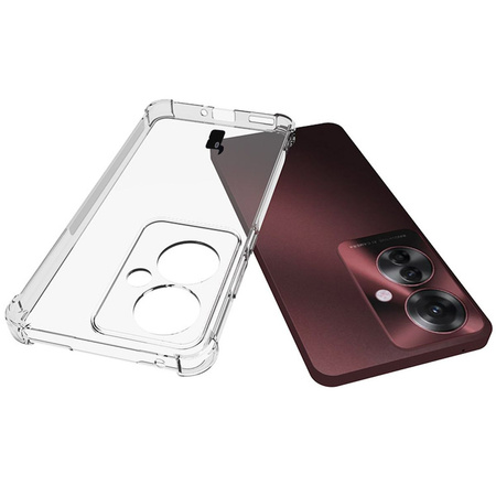 Etui + 2x folia Bizon Case Clear Pack do Oppo Reno11 F 5G, przezroczyste