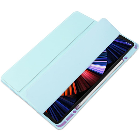 Etui Bizon Case Tab Clear Matt do iPad Pro 12.9 2022/2021/2020/2018, błękitne