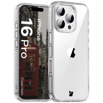 Etui Bizon Case Halo do iPhone 16 Pro, przezroczyste