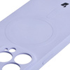 Etui silikonowe z pierścieniem magnetycznym Bizon Case Silicone Magnetic do iPhone 13 Pro, jasnofioletowe