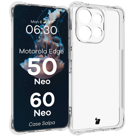 Elastyczne etui Bizon Case Salpa do Motorola Edge 50 Neo / 60 Neo, przezroczyste