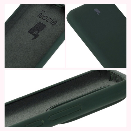 Silikonowe etui Bizon Soft Case do Xiaomi Redmi Note 14 5G, ciemnozielone