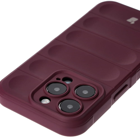 Pancerne etui Bizon Case Tur do iPhone 15 Pro, burgundowe