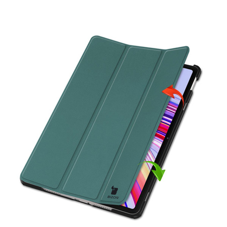 Etui Bizon Case Tab Croc do Xiaomi Redmi Pad Pro 12.1, ciemnozielone