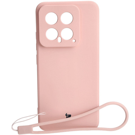 Etui Bizon Case Silicone Sq do Xiaomi 14, jasnoróżowe