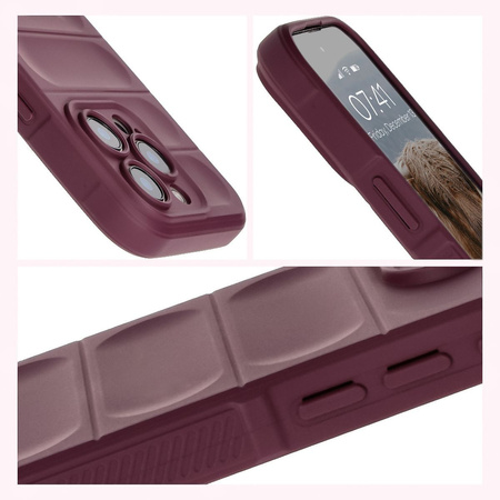 Pancerne etui Bizon Case Tur do iPhone 16 Pro, ciemnofioletowe