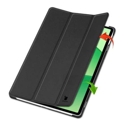 Etui z klapką Bizon Case Tab Croc do OnePlus Pad Lite / Oppo Pad SE, czarne