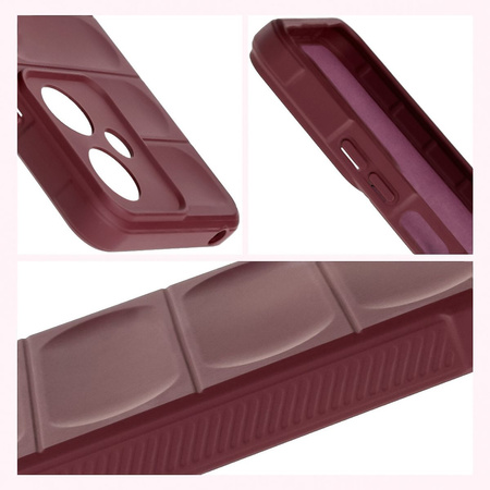 Pancerne etui Bizon Case Tur do Xiaomi Redmi 13C 5G, burgundowe