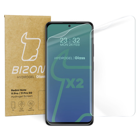 Folia hydrożelowa na ekran Bizon Glass Hydrogel, Redmi Note 11 Pro / 11 Pro 5G, 2 sztuki