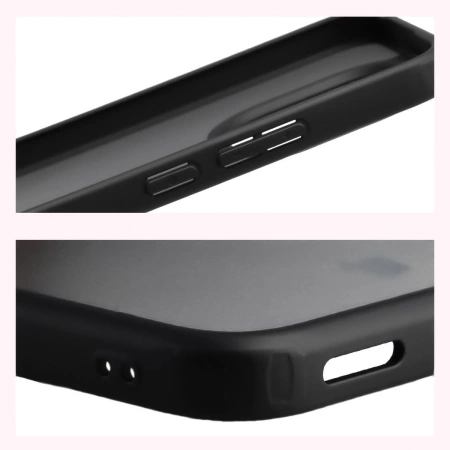 Etui Bizon Case Angelo do Xiaomi 15T, przydymione z czarną ramką