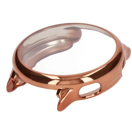 Etui z osłoną ekranu Bizon Case Watch Felipe do Garmin Vivoactive 6, różowozłote