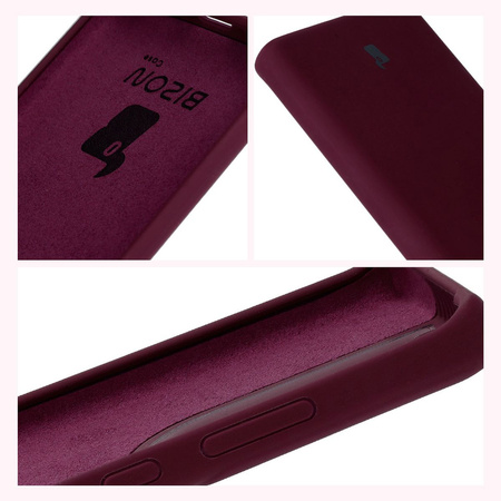 Silikonowe etui Bizon Soft Case do Motorola Edge 50 Fusion, ciemnofioletowe