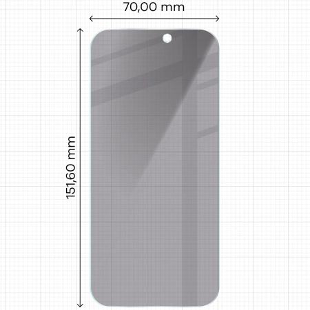 Prywatyzujące szkło hartowane Bizon Glass Clear Shadow do iPhone Air, przyciemniane