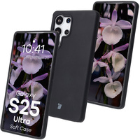 Silikonowe etui Bizon Soft Case do Galaxy S25 Ultra, czarne