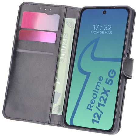 Etui z klapką Bizon Case Pocket do Realme 12 / 12x, czarne
