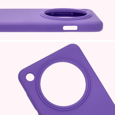 Silikonowe etui Bizon Soft Case do Oppo Find X8 Pro, fioletowe