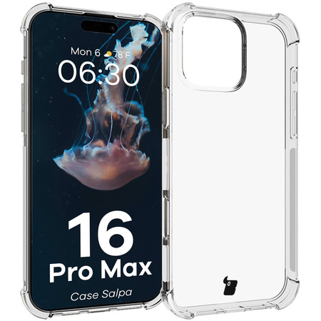 Etui + 2x szkło hartowane + szkiełko na obiektyw Bizon Case Clear Pack do iPhone 16 Pro Max
