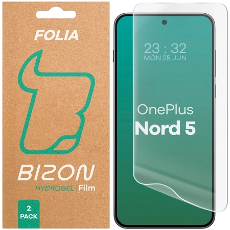 Folia hydrożelowa na ekran Bizon Glass Hydrogel Front Duo do OnePlus Nord 5, 2 sztuki