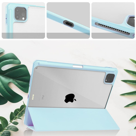 Etui Bizon Case Tab Clear Matt do iPad Pro 12.9 2022/2021/2020/2018, błękitne