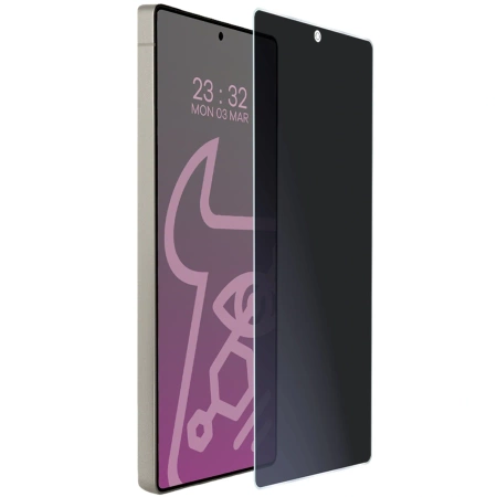 Prywatyzujące szkło hybrydowe Bizon Glass Mule Shadow do Galaxy S25 Ultra, matowe