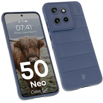 Pancerne etui Bizon Case Tur do Motorola Edge 50 Neo, granatowe
