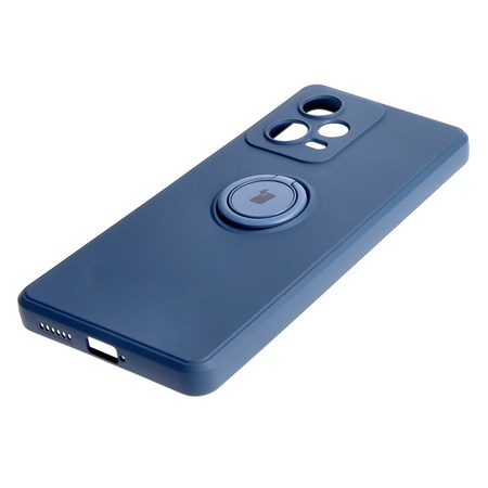 Etui Bizon Case Silicone Ring Sq do Xiaomi Redmi Note 12 Pro Plus 5G, granatowe