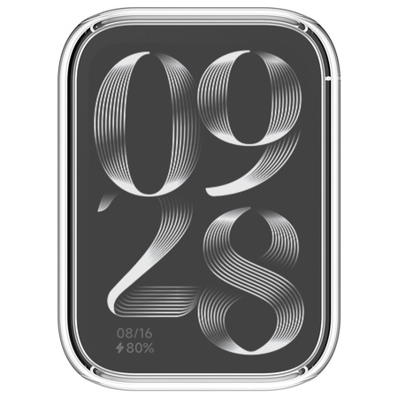 Etui z osłoną ekranu Bizon Case Watch Felipe do Xiaomi Mi Smart Band 9 Pro, przeźroczyste