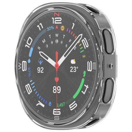Etui z osłoną ekranu Bizon Case Watch Felipe do Galaxy Watch 8 40 mm, przezroczyste
