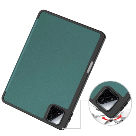 Etui z klapką Bizon Case Tab Lizard do Xiaomi Pad 7 / 7 Pro, ciemnozielone